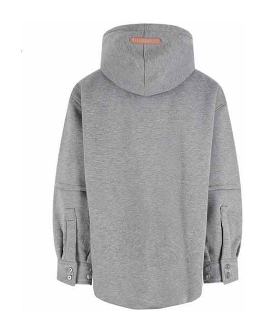 PDF Gray Logo Hooded Sweatshirt for men