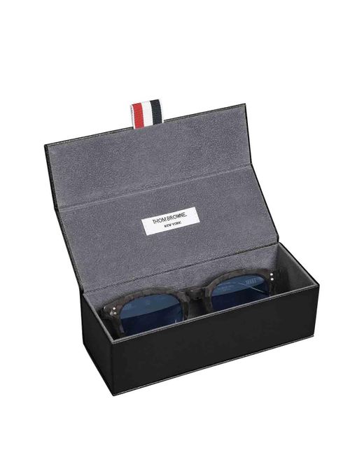 Thom Browne Blue Rectangular-Frame Sunglasses for men