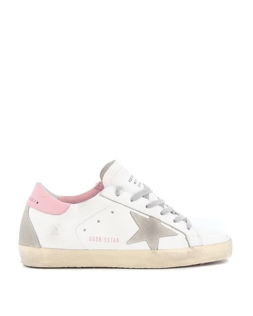 Golden Goose Deluxe Brand White Distressed Canvas Sneakers