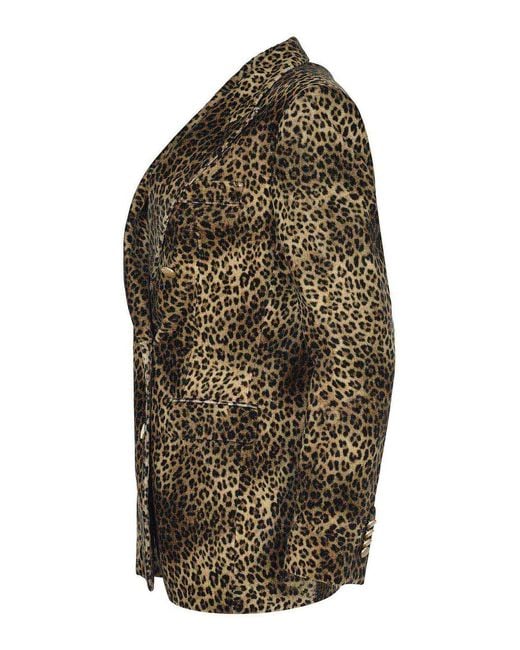 Tagliatore Black Double-Breasted Jacket Made Of Cotton