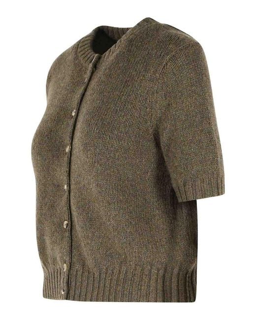 Khaite Green Nora' Cashmere Cardigan