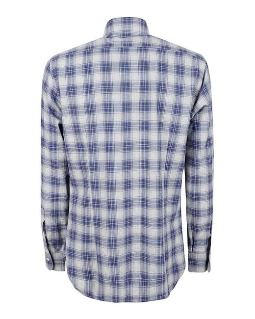 Barba Napoli Blue Shirt for men