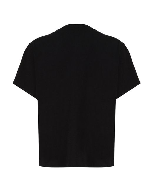 Moncler Genius Black T-Shirt With Logo Pattern for men