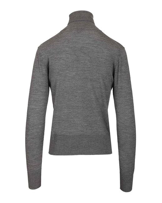 Forte_forte Gray Merino Wool Turtleneck