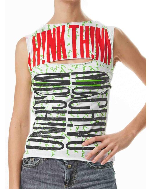 Moschino Green Th!Nk Top