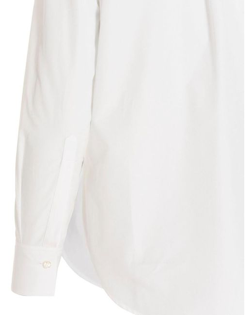 McQueen White Cotton Button-Down Shirt