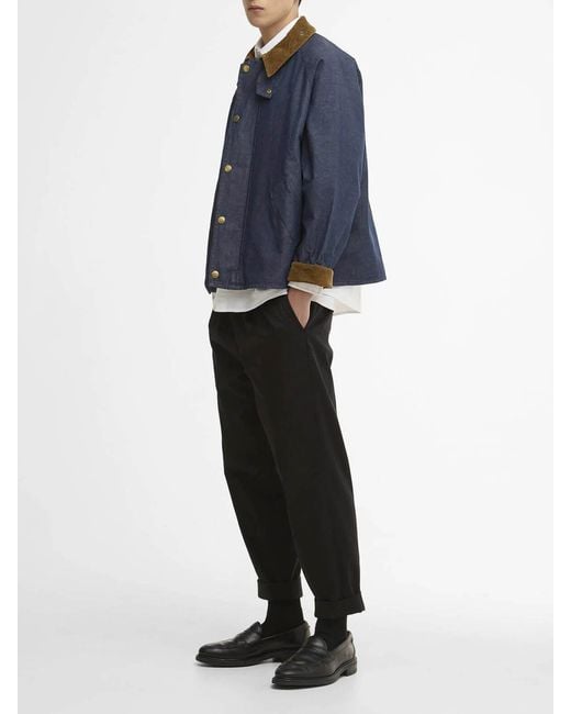 Barbour Blue Transport Denim Casual Jacket for men