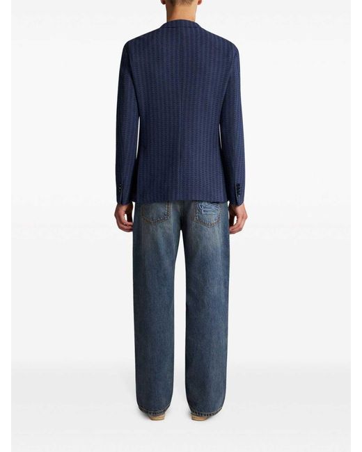 Etro Blue Blazer for men