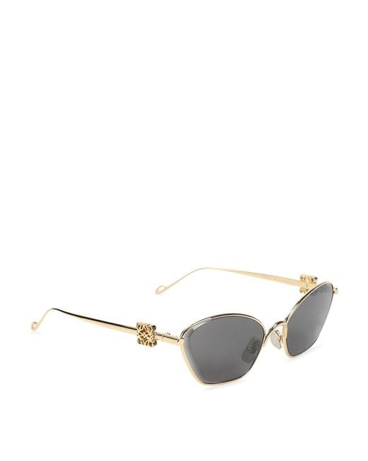 Loewe Metallic Anagram Metal Hexagon Sunglasses