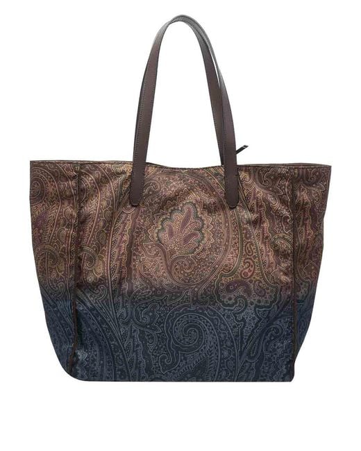 Etro Brown Unfold Me Shopping Bag