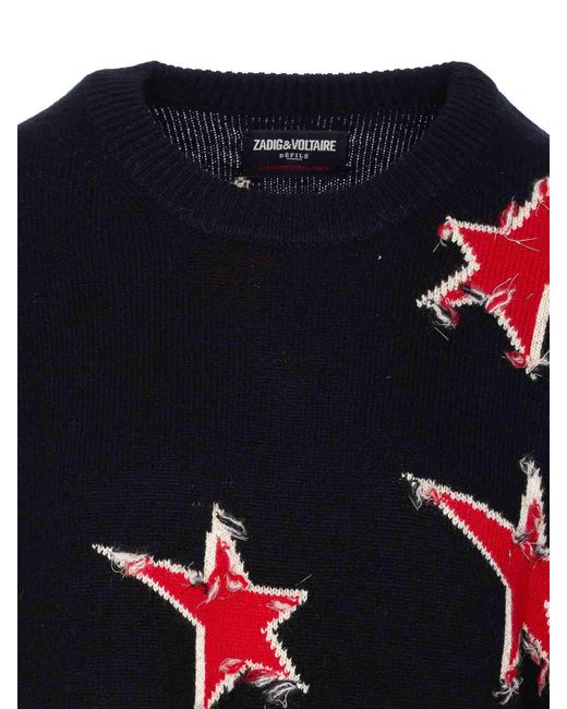 Zadig & Voltaire Blue Markuz Ws Stars Sweater