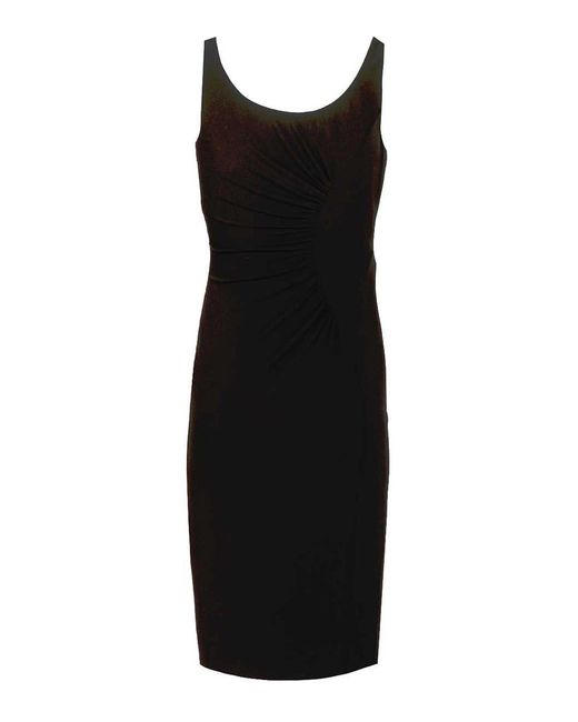 Versace Black Medusa Ruched Dress