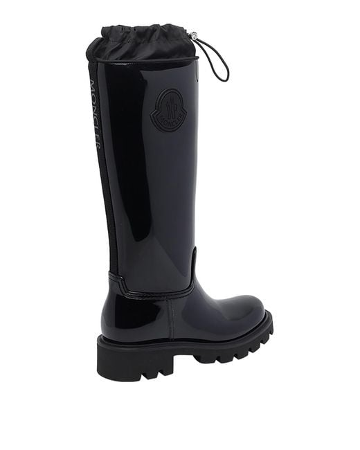 Moncler Black Kickstream High Rain Boots