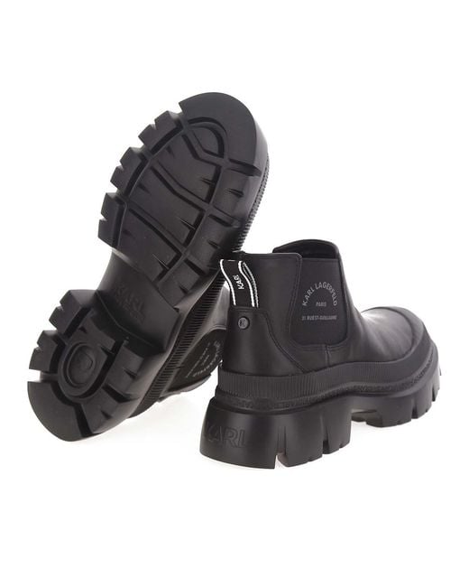 Karl Lagerfeld Black Trekka Max Short Gore Boot
