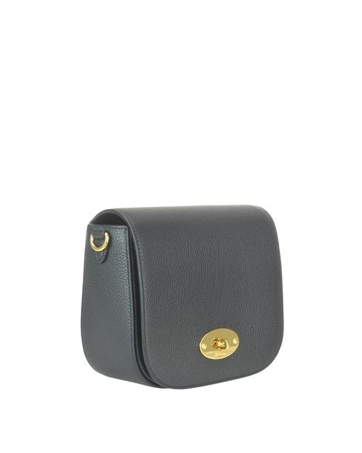 Mulberry Gray Darley Grain Leather Small Bag