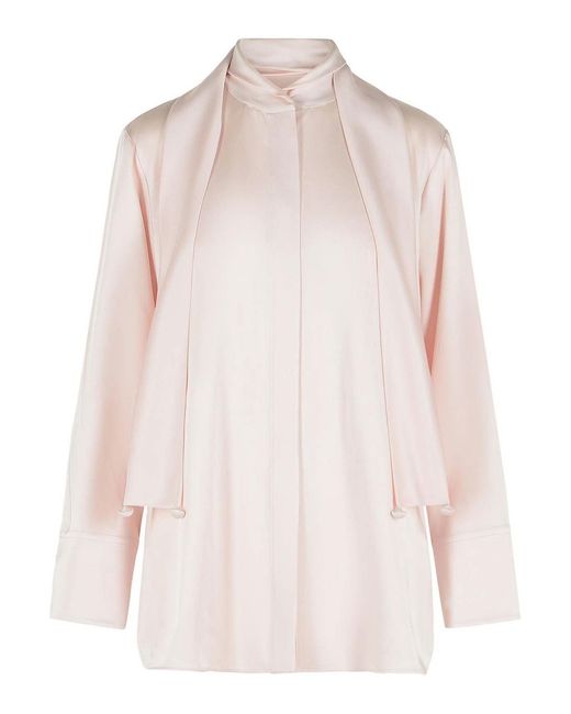 Jil Sander Pink Fiocco Acetate And Viscose Shirt