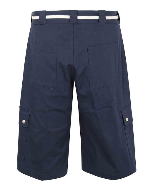 Drole de Monsieur Blue Le Short Workwear Chevron for men