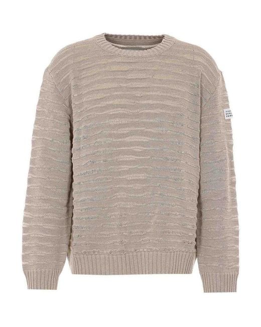 MM6 by Maison Margiela Gray Distressed Sweater for men