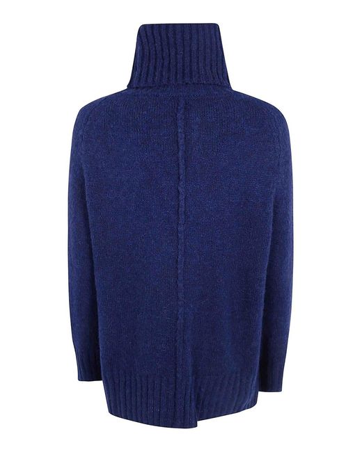 Base London Blue Turtle Neck Sweater