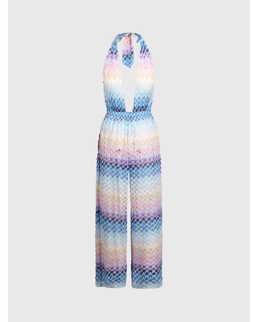 Missoni White One-piece Jumpsuit With V-neck