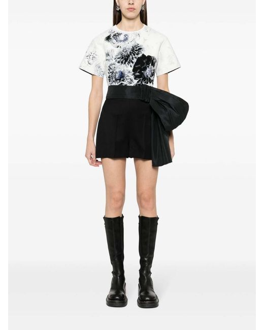 McQueen Black Shorts With Bow