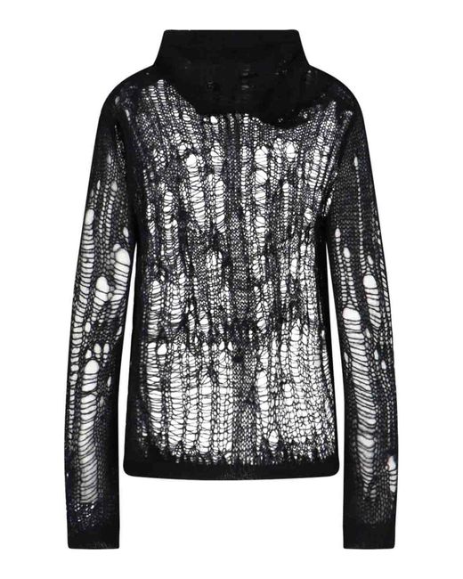 Rick Owens Black Turtleneck Sweater