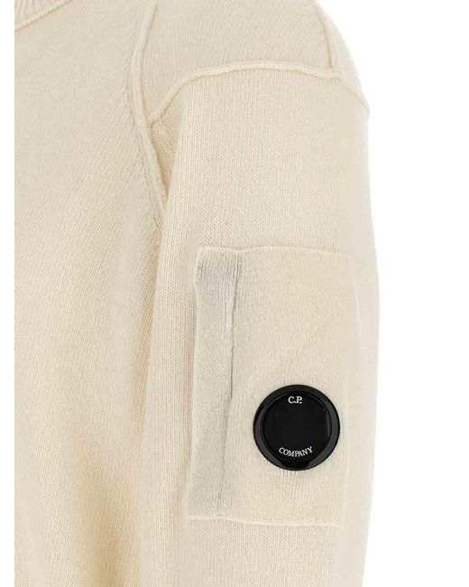 C P Company White Lens Sweater for men