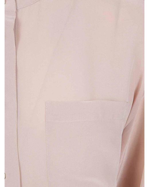 Seventy Pink Mixed Silk Sand Wash Shirt