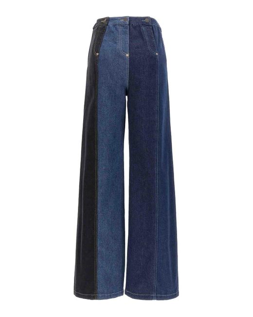 Moschino Jeans Blue Patchwork Jeans