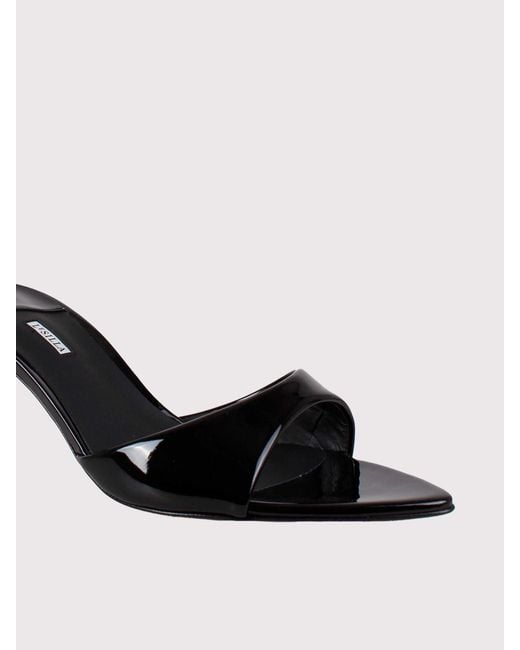 Le Silla Black Bella Vinyl Mule