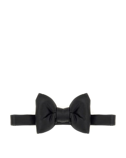 Tom Ford Black Satin Bow Tie for men