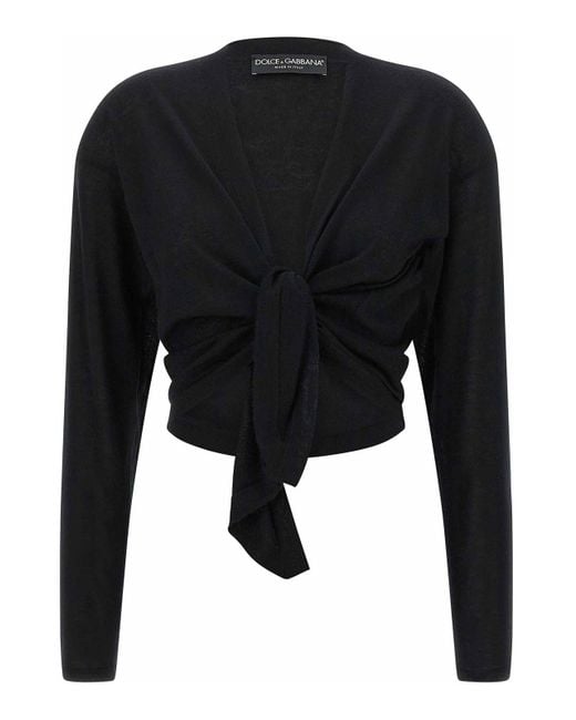 Dolce & Gabbana Black Cashmere Cardigan