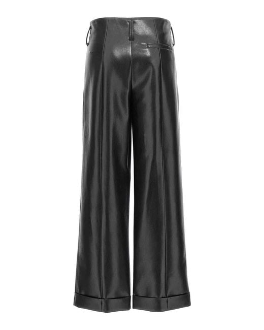 Philosophy Di Lorenzo Serafini Black Faux Leather Trousers