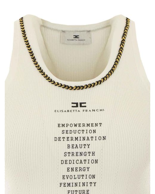 Elisabetta Franchi Natural Tank Top