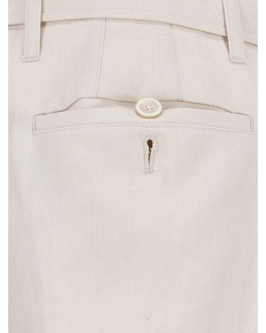 Lardini White Tailored Trousers for men