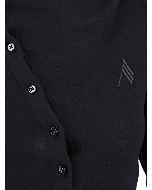 The Attico Black Mini Logo Dress