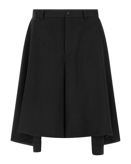 Comme Des Garcons Hommes Plus Black Extra Loose Leg Bermuda Shorts for men