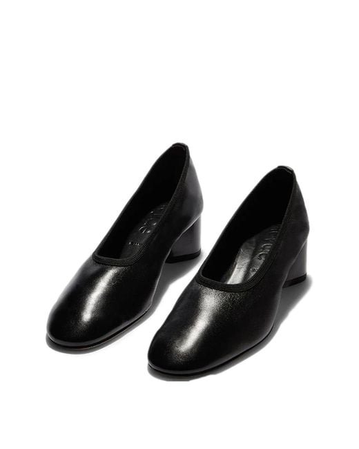 Aeyde Black Gemma Block Heel Pumps