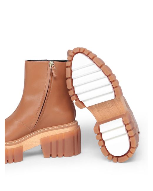 Stella McCartney Brown Emily Ankle Boots