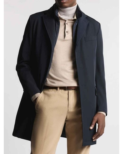 Fay Blue Double -Breasted Coat for men