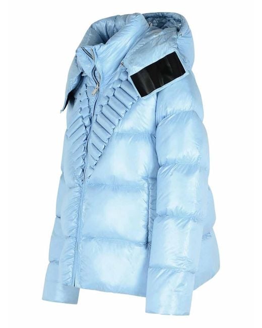 RAXXY Blue Down Jacket With Embossed Pattern