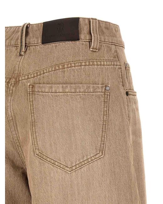 Brunello Cucinelli Natural Wide Jeans