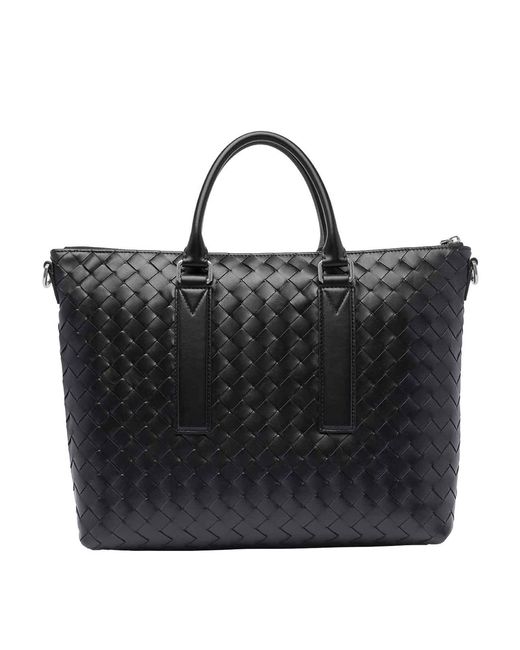 Bottega Veneta Black Brifcase Soft Intertwin for men