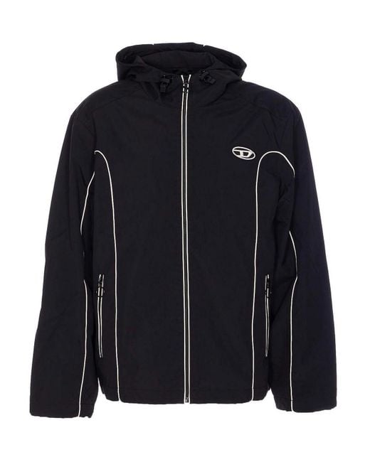 DIESEL Black J-Hives Raincoat for men