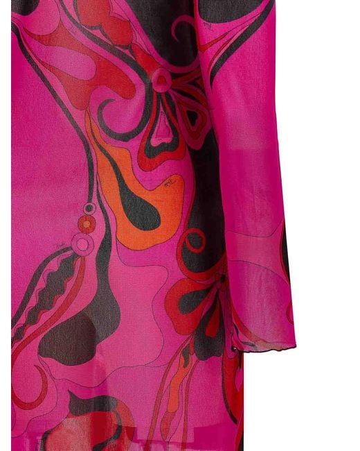Emilio Pucci Red Orchidee Dress