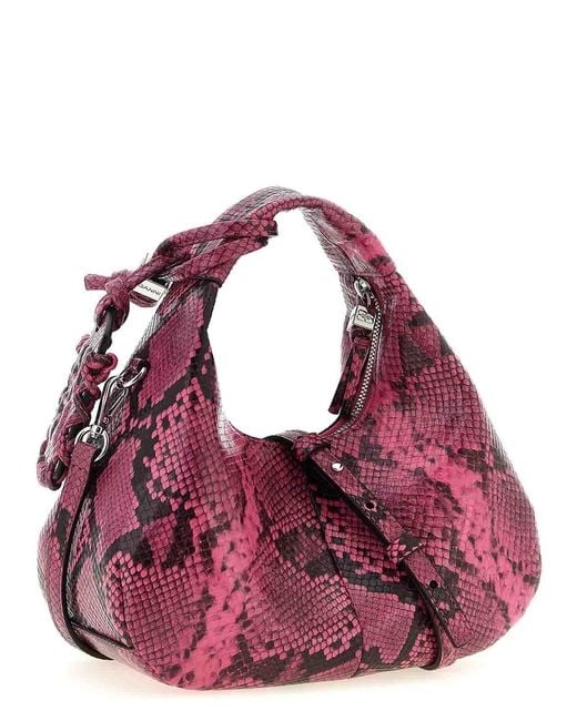 Ganni Pink Mini Hobo Handbag