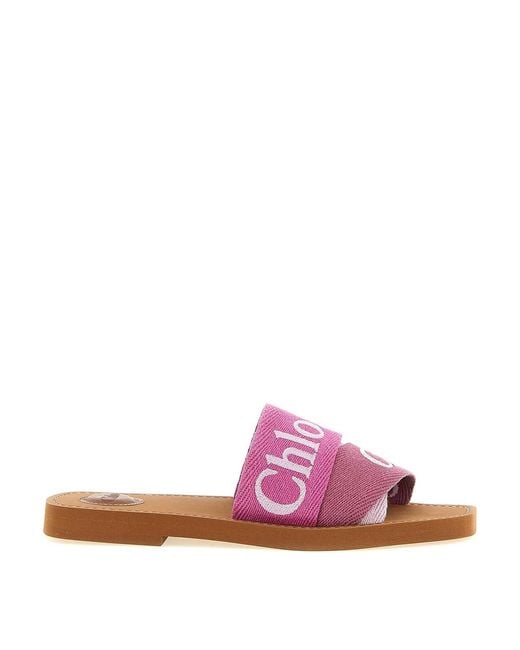 Chloé Pink Woody Sandals