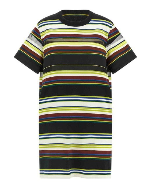 Sacai Green T-Shirt Dress
