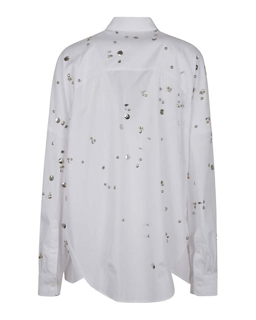 Dries Van Noten Gray Sequined Shirt
