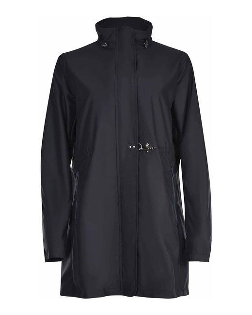 Fay Blue Jacket Made Of Polyester